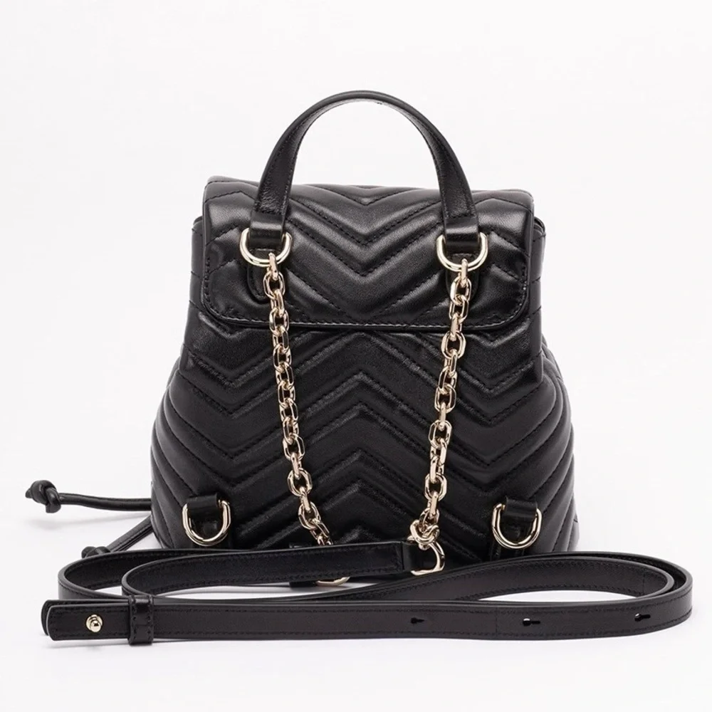 GUCCI Marmont Mini GG Logo Quilted Leather Backpack
